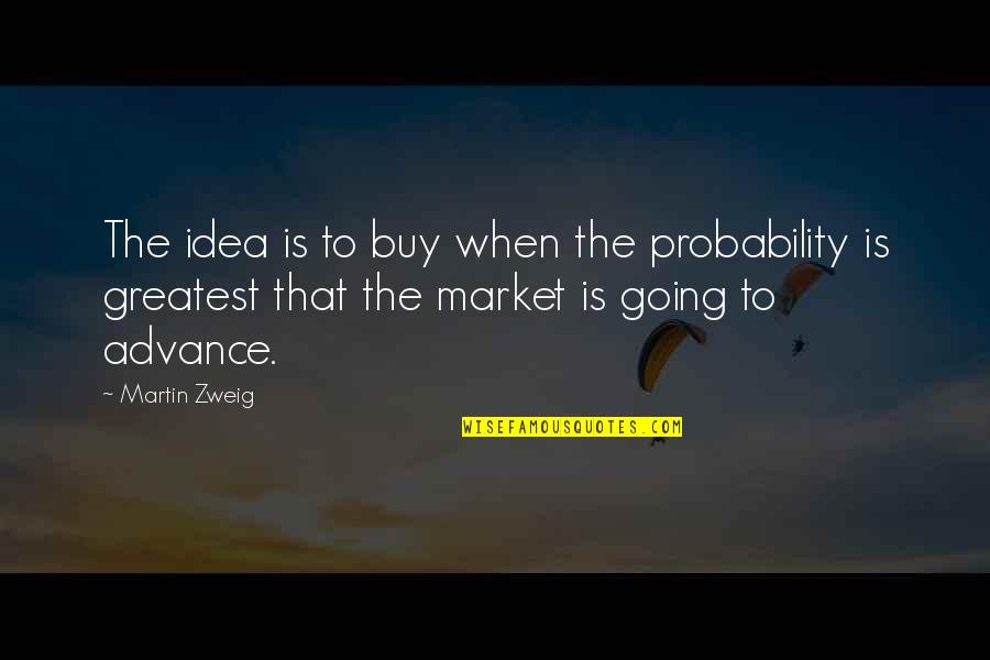 Hamlet Act 4 Scene 7 Important Quotes By Martin Zweig: The idea is to buy when the probability