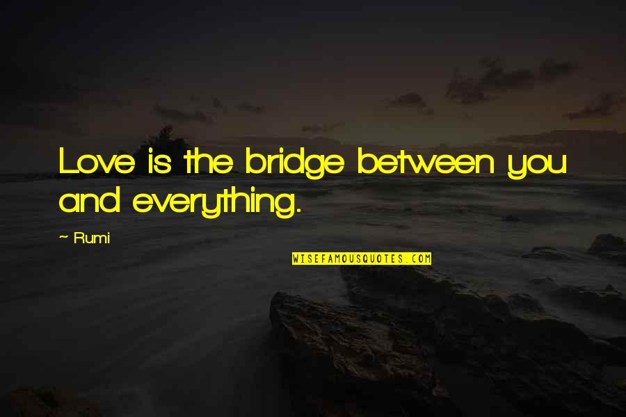 Hamlet's External Conflict Quotes By Rumi: Love is the bridge between you and everything.