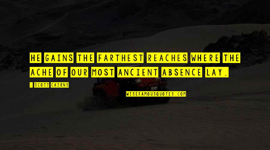 Hamlet's Famous Quotes By Scott Cairns: He gains the farthest reaches where the ache