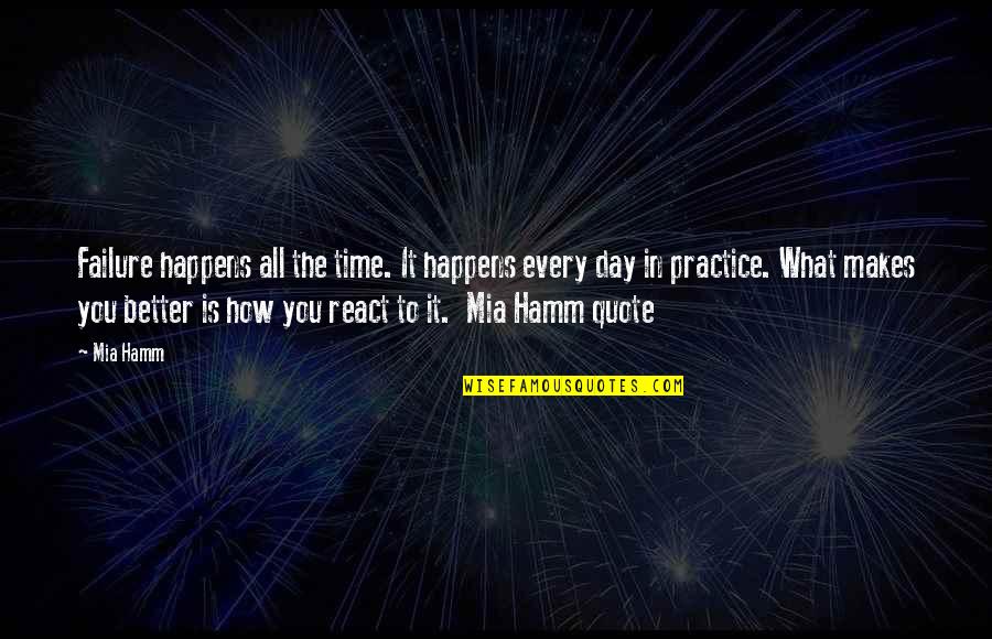 Hamm Quotes By Mia Hamm: Failure happens all the time. It happens every