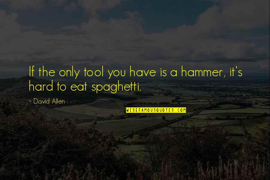Hammer Quotes By David Allen: If the only tool you have is a