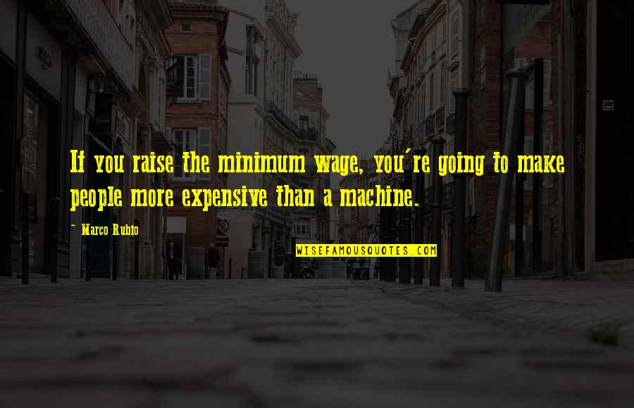 Hammer Time Quotes By Marco Rubio: If you raise the minimum wage, you're going