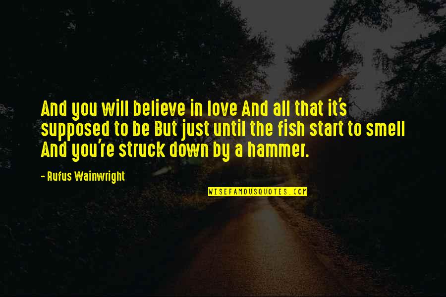 Hammers Quotes By Rufus Wainwright: And you will believe in love And all