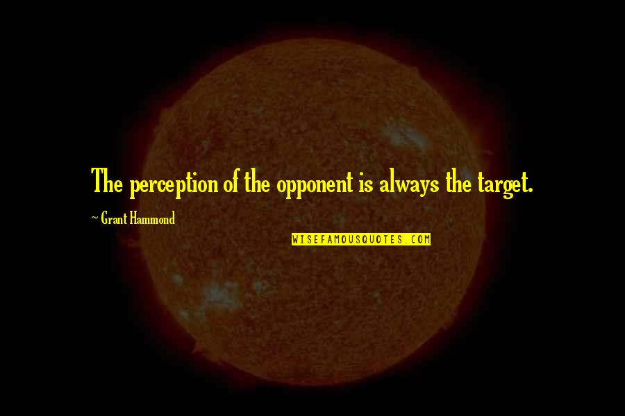 Hammond Quotes By Grant Hammond: The perception of the opponent is always the