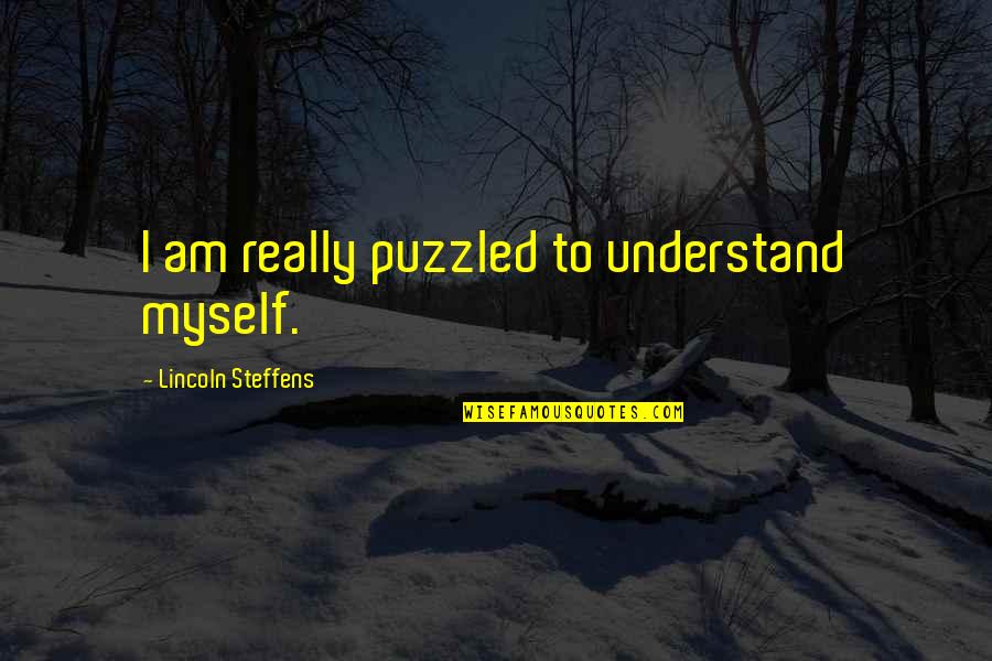 Hamparan Statistika Quotes By Lincoln Steffens: I am really puzzled to understand myself.