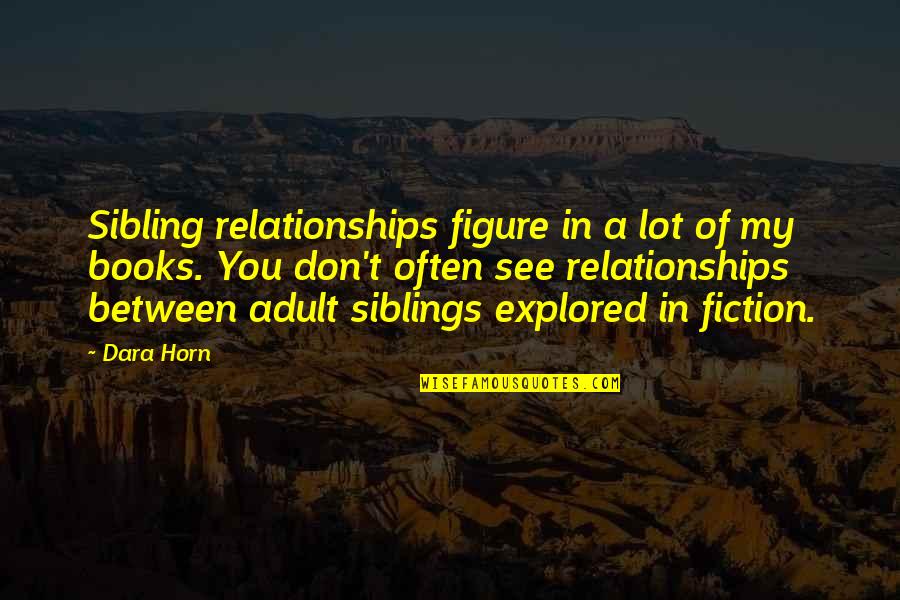 Hanalea Quotes By Dara Horn: Sibling relationships figure in a lot of my