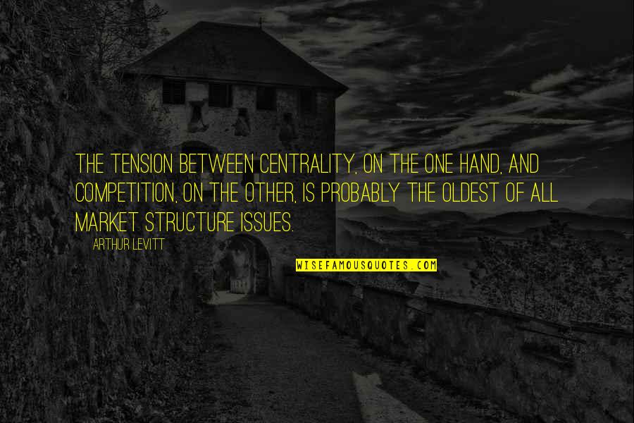 Hand On Quotes By Arthur Levitt: The tension between centrality, on the one hand, Hand On Quotes By Arthur Levitt: The tension between centrality, on the one hand,