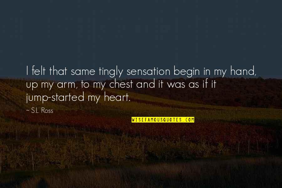 Hand Over Heart Quotes By S.L. Ross: I felt that same tingly sensation begin in