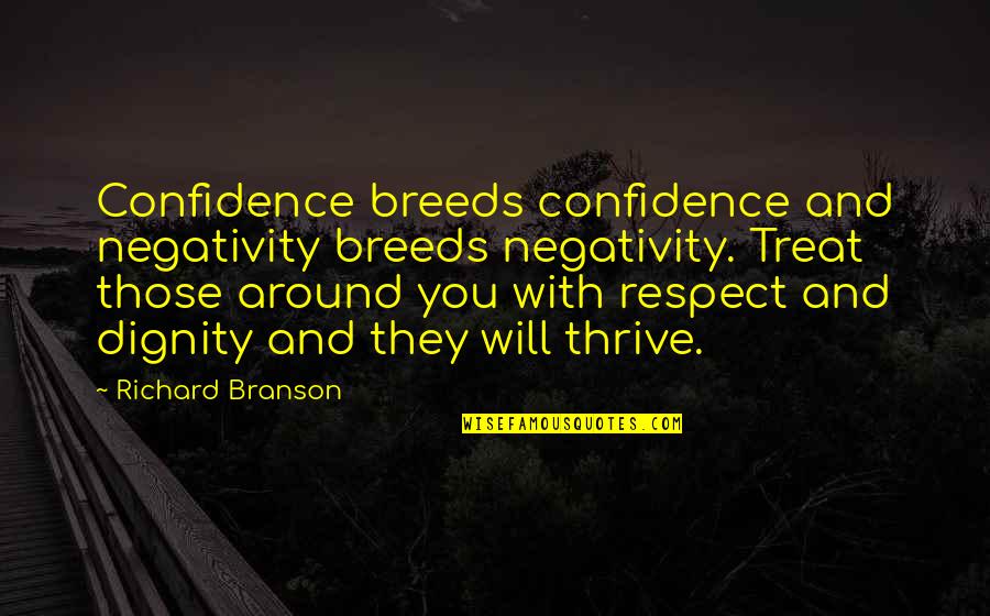 Hand Tool Safety Quotes By Richard Branson: Confidence breeds confidence and negativity breeds negativity. Treat Hand Tool Safety Quotes By Richard Branson: Confidence breeds confidence and negativity breeds negativity. Treat