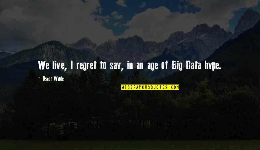 Handcrafted America Quotes By Oscar Wilde: We live, I regret to say, in an