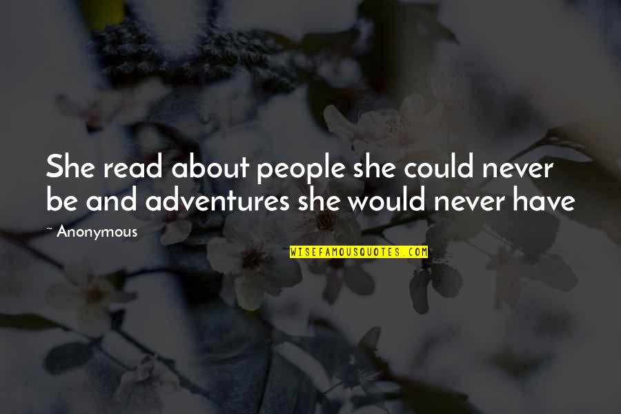 Handleman Company Quotes By Anonymous: She read about people she could never be