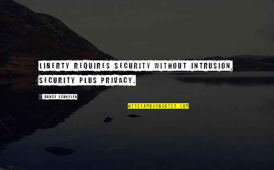 Handling Adversity And Success Quotes By Bruce Schneier: Liberty requires security without intrusion, security plus privacy.
