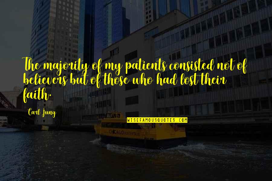 Handpainted Quotes By Carl Jung: The majority of my patients consisted not of