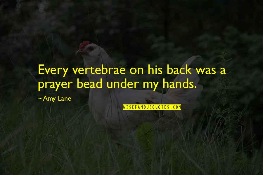 Hands In Prayer Quotes By Amy Lane: Every vertebrae on his back was a prayer