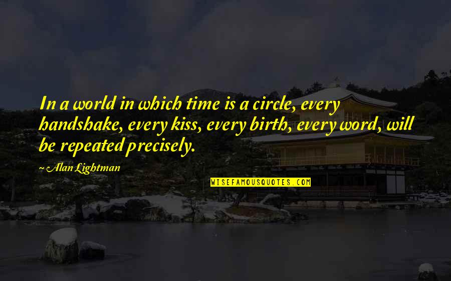 Handshake Quotes By Alan Lightman: In a world in which time is a