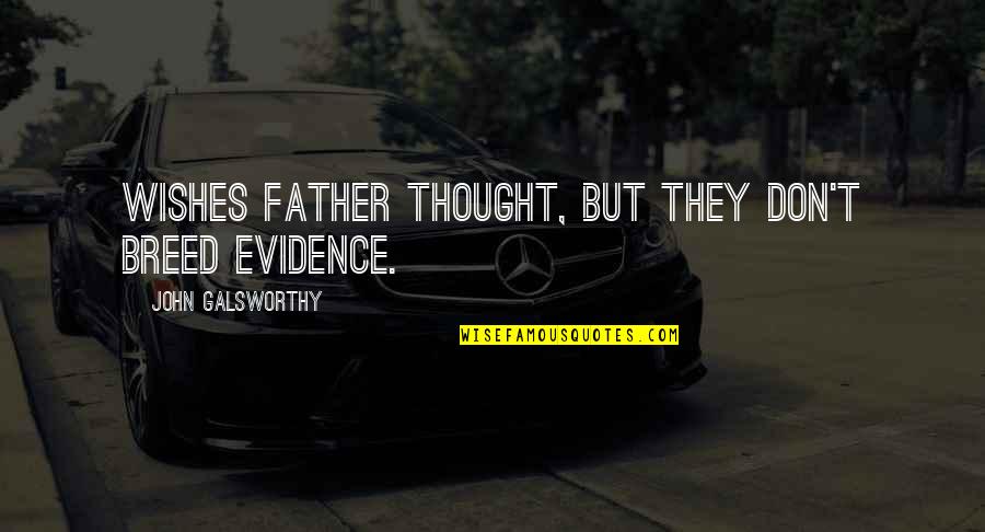 Handypersons Quotes By John Galsworthy: Wishes father thought, but they don't breed evidence. Handypersons Quotes By John Galsworthy: Wishes father thought, but they don't breed evidence.