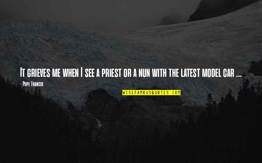 Handypersons Quotes By Pope Francis: It grieves me when I see a priest