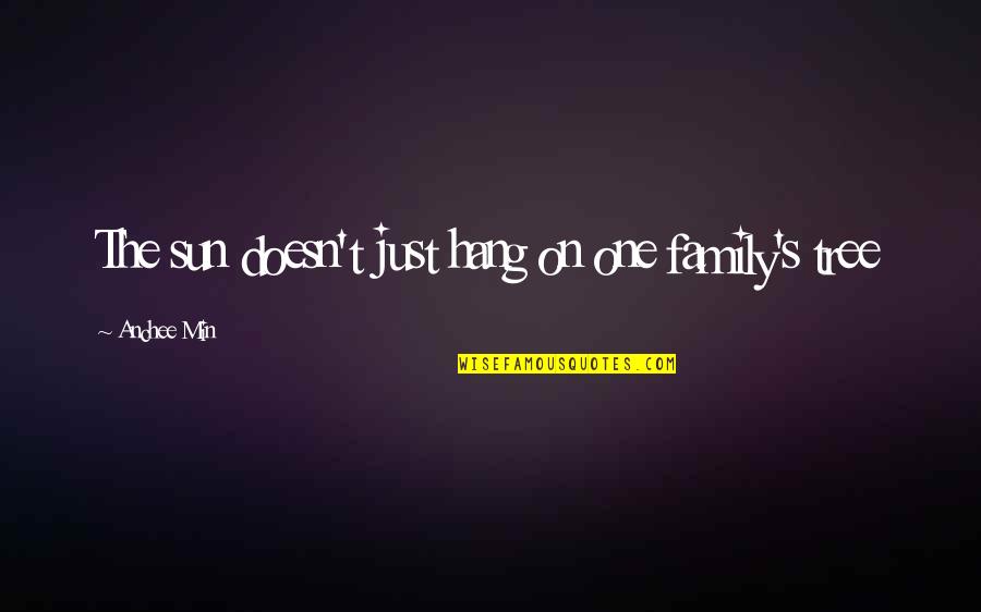 Hang On Quotes By Anchee Min: The sun doesn't just hang on one family's