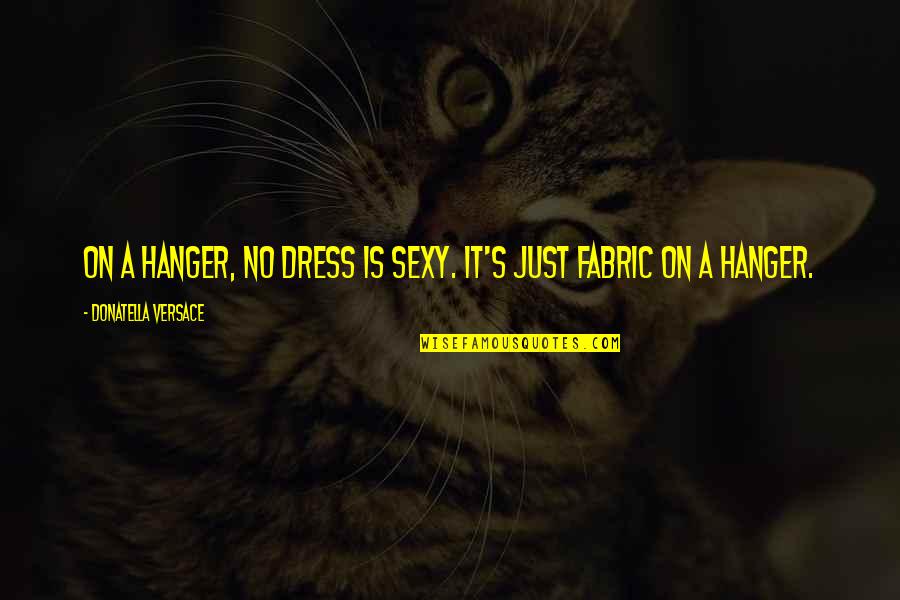 Hanger Quotes By Donatella Versace: On a hanger, no dress is sexy. It's