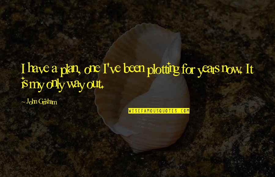 Hanging Indent Quote Quotes By John Grisham: I have a plan, one I've been plotting