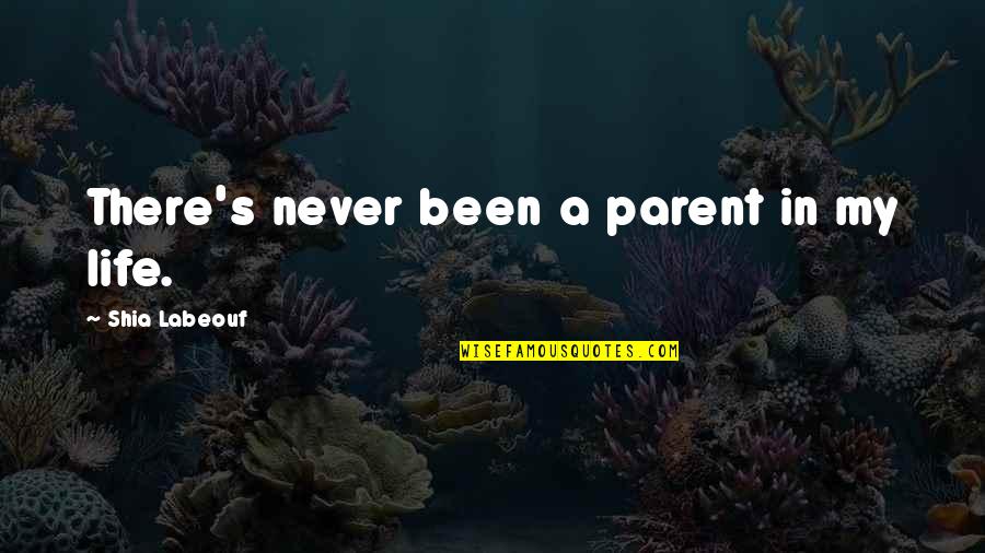 Hanika 54pc Quotes By Shia Labeouf: There's never been a parent in my life. Hanika 54pc Quotes By Shia Labeouf: There's never been a parent in my life.