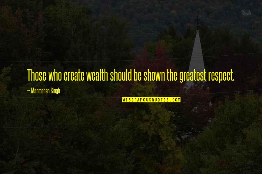 Hannelius Played Quotes By Manmohan Singh: Those who create wealth should be shown the Hannelius Played Quotes By Manmohan Singh: Those who create wealth should be shown the