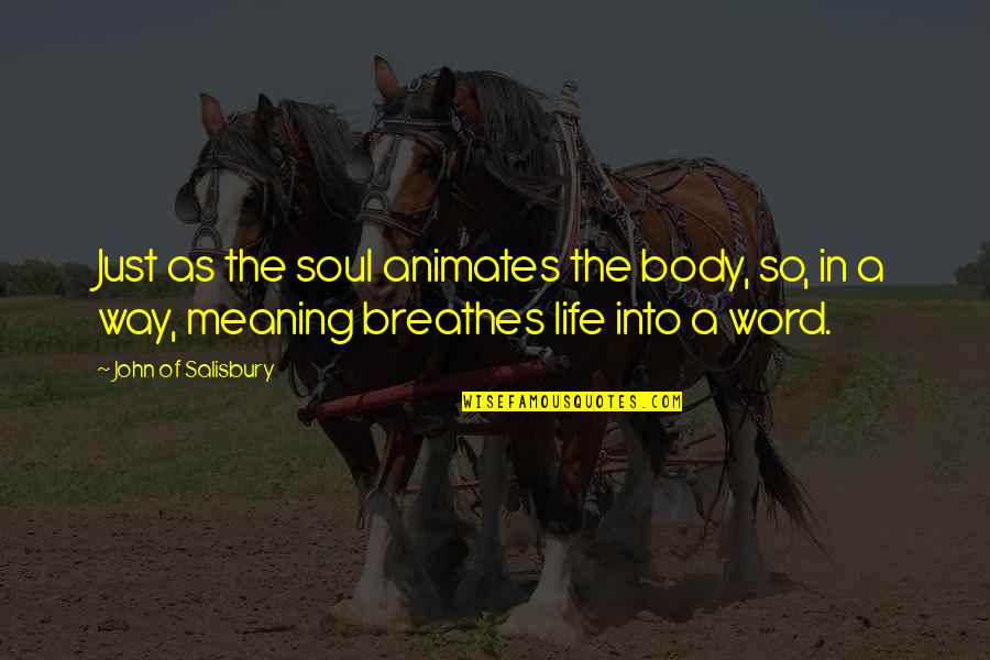Hansine Red Quotes By John Of Salisbury: Just as the soul animates the body, so,