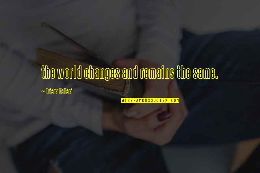 Hanslick Basketball Quotes By Oriana Fallaci: the world changes and remains the same. Hanslick Basketball Quotes By Oriana Fallaci: the world changes and remains the same.