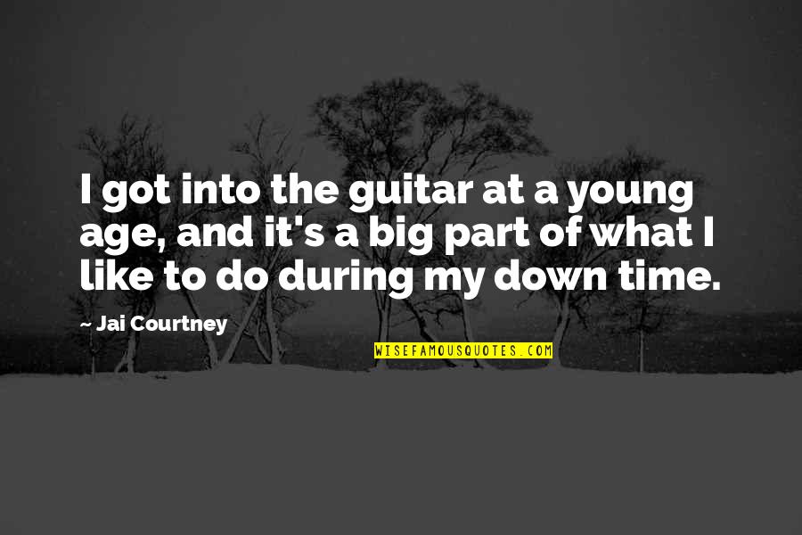 Hanuman Ashtak In Gujarati Quotes By Jai Courtney: I got into the guitar at a young