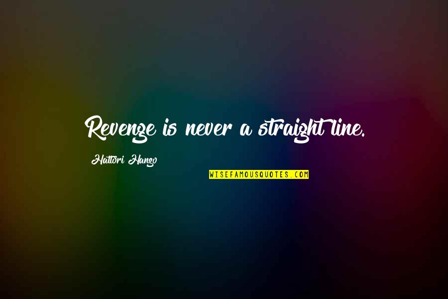 Hanzo Quotes By Hattori Hanzo: Revenge is never a straight line.