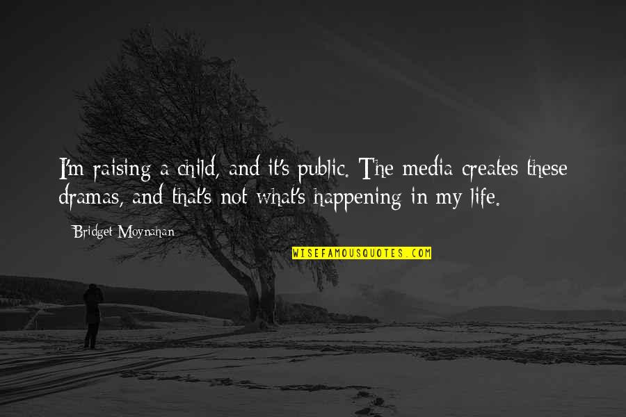 Happening In Life Quotes By Bridget Moynahan: I'm raising a child, and it's public. The
