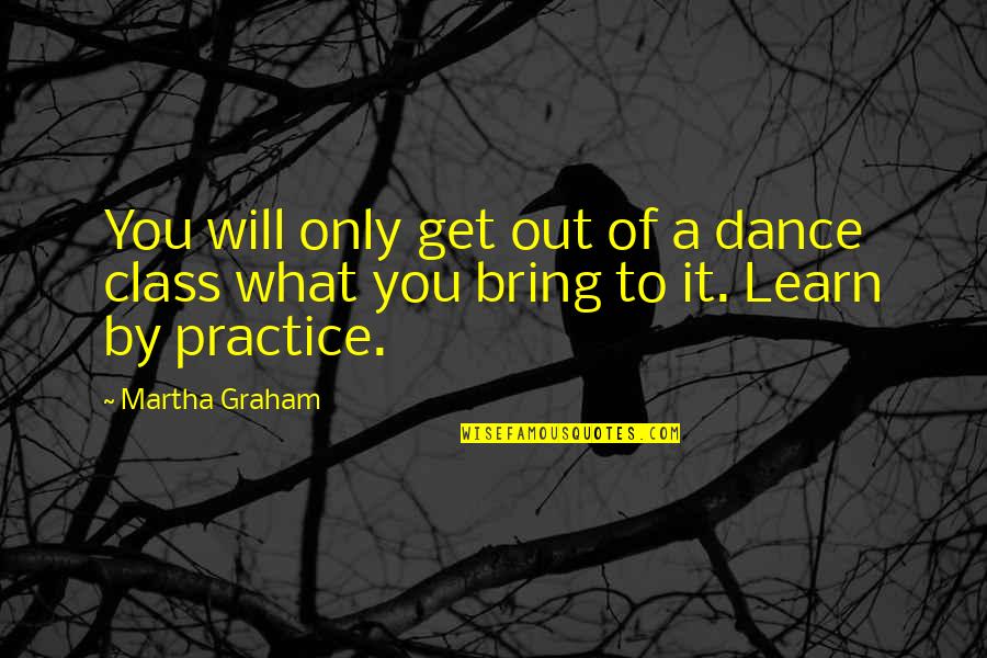 Happiness And Love Bible Quotes By Martha Graham: You will only get out of a dance