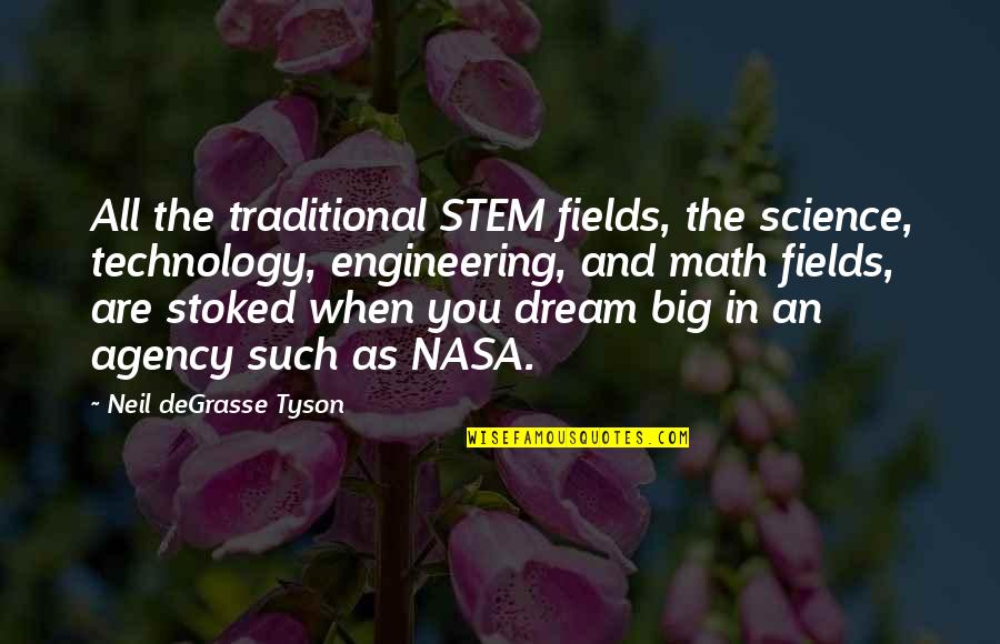 Happiness Being Overrated Quotes By Neil DeGrasse Tyson: All the traditional STEM fields, the science, technology,