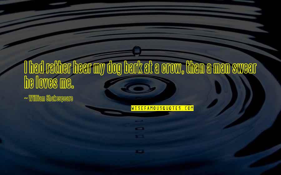 Happiness Is A Dog Quotes By William Shakespeare: I had rather hear my dog bark at