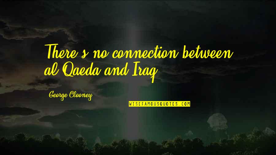 Happiness Is More Important Than Success Quotes By George Clooney: There's no connection between al-Qaeda and Iraq.