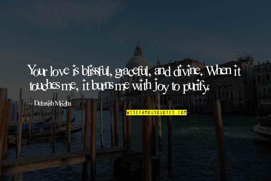 Happiness Is When Quotes By Debasish Mridha: Your love is blissful, graceful, and divine. When