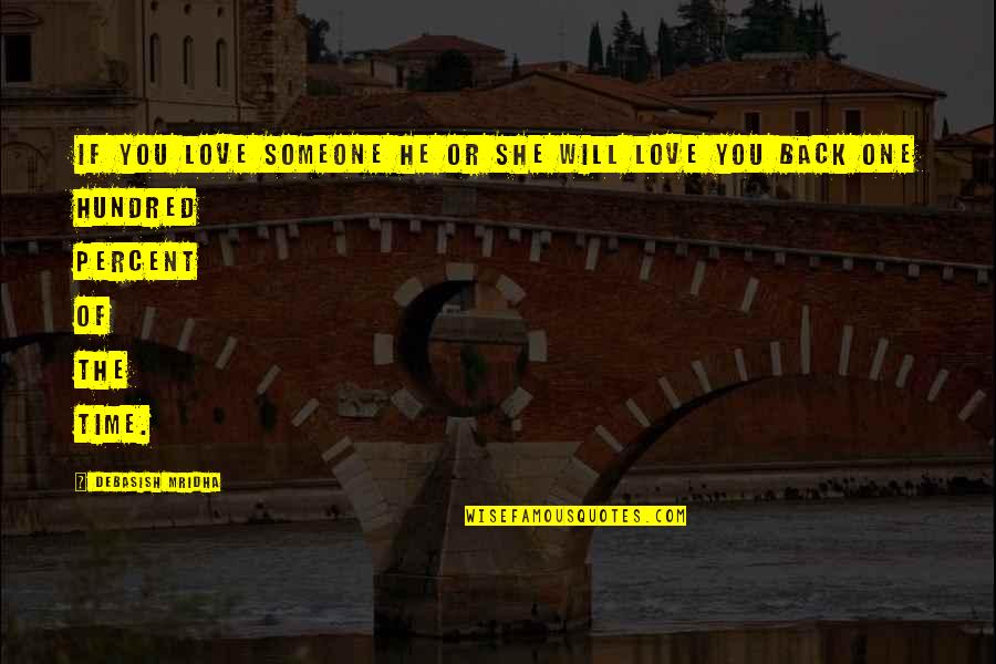 Happiness Of Love Quotes By Debasish Mridha: If you love someone he or she will