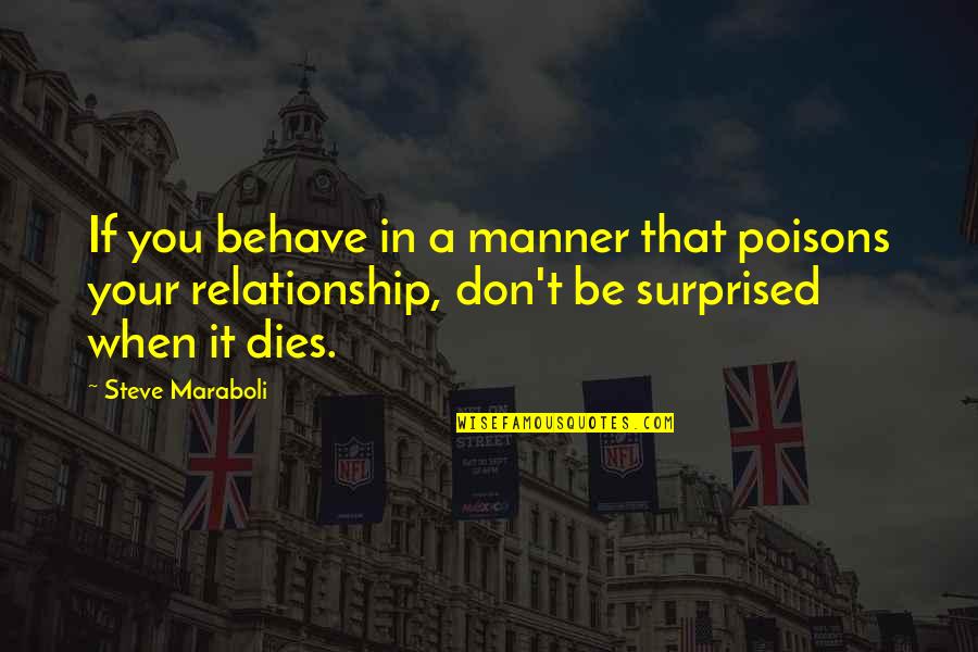 Happiness Relationships Quotes By Steve Maraboli: If you behave in a manner that poisons Happiness Relationships Quotes By Steve Maraboli: If you behave in a manner that poisons
