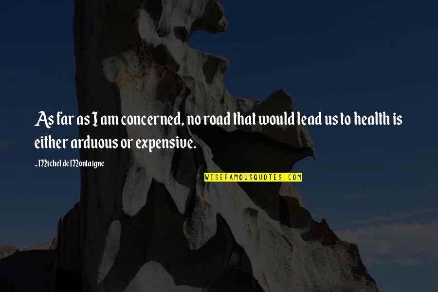 Happiness Sold Separately Quotes By Michel De Montaigne: As far as I am concerned, no road