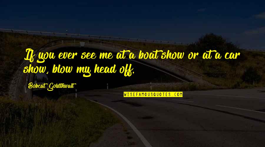 Happisburgh Coastal Erosion Quotes By Bobcat Goldthwait: If you ever see me at a boat