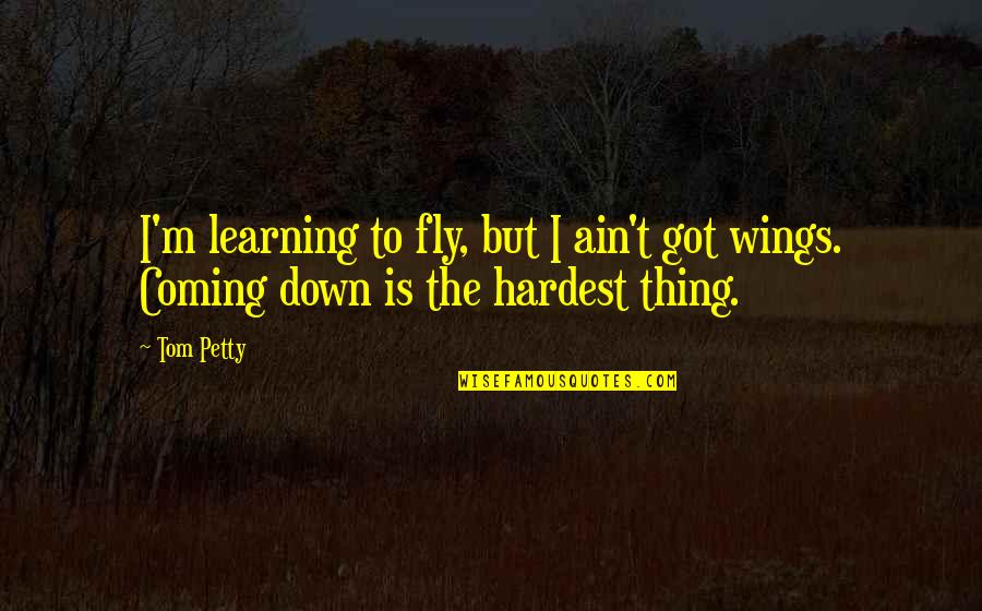 Happitude Quotes By Tom Petty: I'm learning to fly, but I ain't got