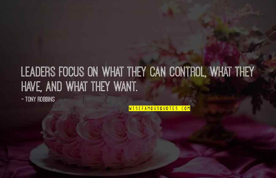 Happy 14 Year Anniversary Quotes By Tony Robbins: Leaders focus on what they can control, what