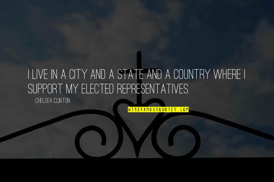 Happy 47th Anniversary Quotes By Chelsea Clinton: I live in a city and a state Happy 47th Anniversary Quotes By Chelsea Clinton: I live in a city and a state