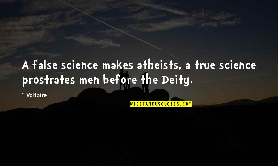 Happy Accident Bob Ross Quotes By Voltaire: A false science makes atheists, a true science