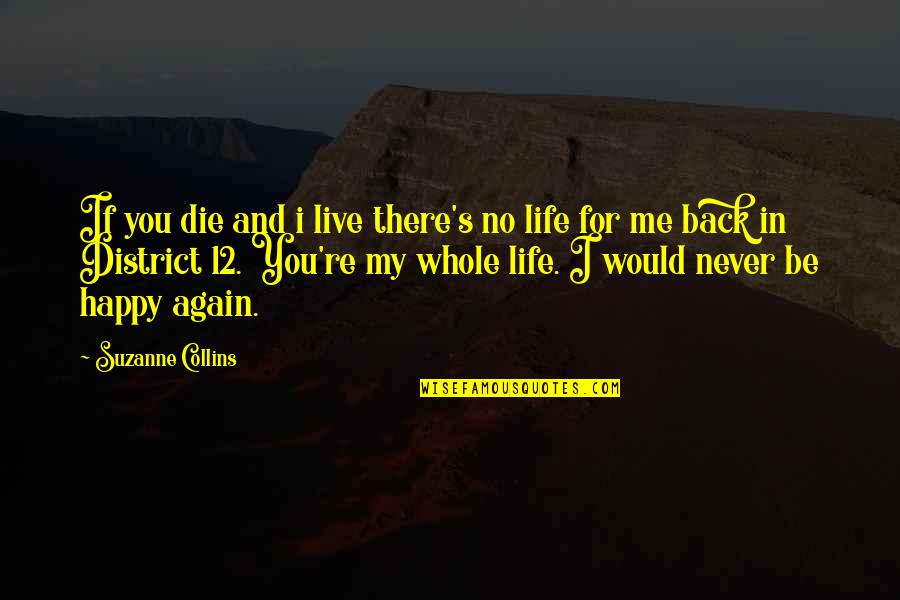 Happy Again Quotes By Suzanne Collins: If you die and i live there's no