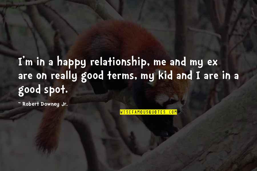 Happy As A Kid Quotes By Robert Downey Jr.: I'm in a happy relationship, me and my