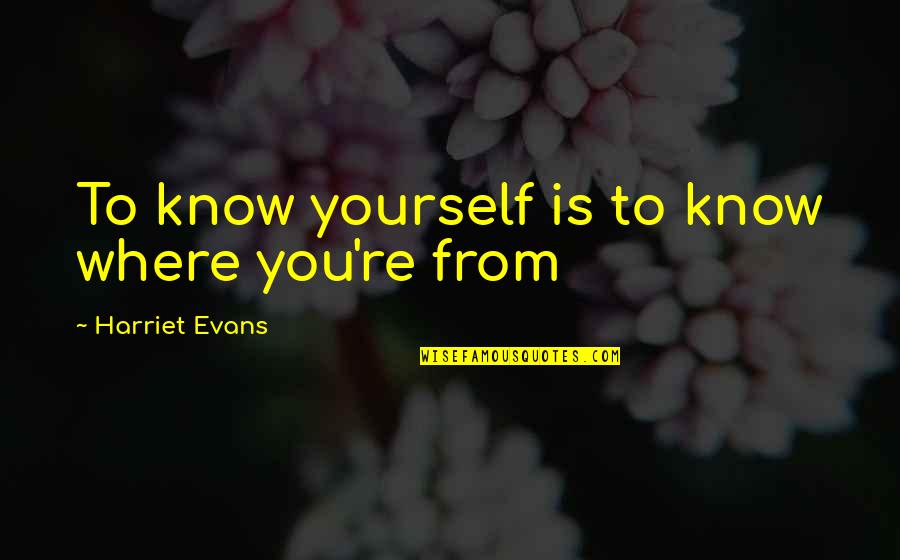Happy Birthday My Lucky Charm Quotes By Harriet Evans: To know yourself is to know where you're