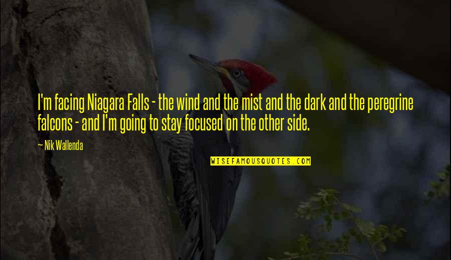 Happy College Quotes By Nik Wallenda: I'm facing Niagara Falls - the wind and Happy College Quotes By Nik Wallenda: I'm facing Niagara Falls - the wind and