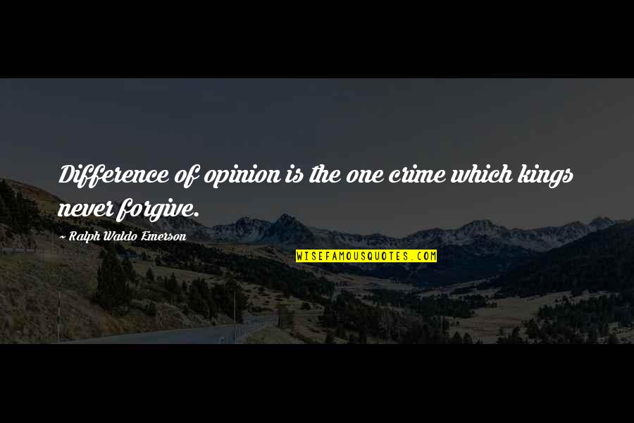 Happy College Quotes By Ralph Waldo Emerson: Difference of opinion is the one crime which Happy College Quotes By Ralph Waldo Emerson: Difference of opinion is the one crime which