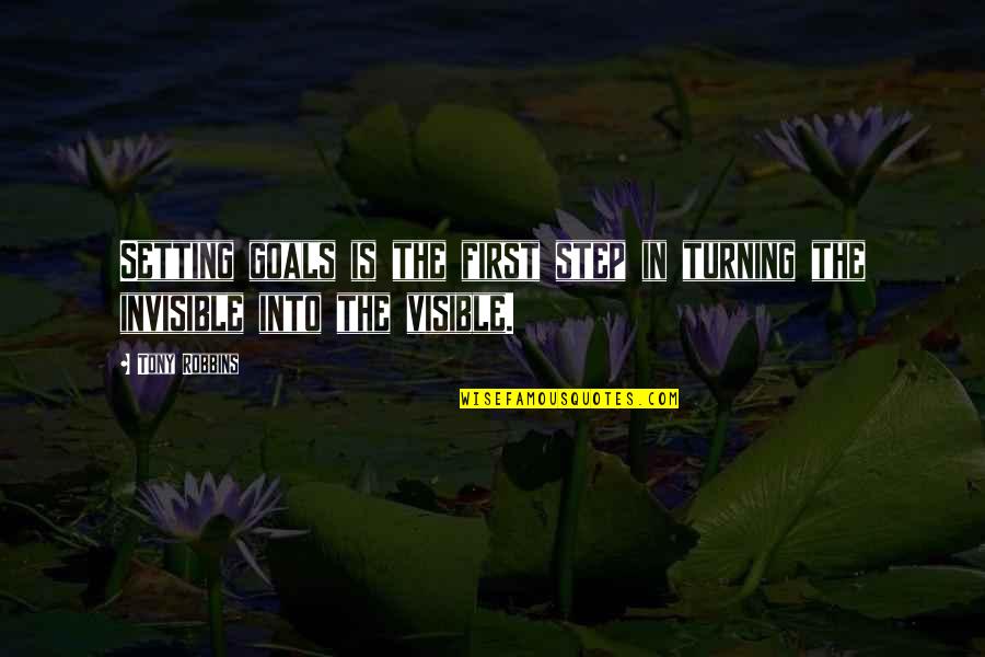 Happy Ending Friendship Quotes By Tony Robbins: Setting goals is the first step in turning